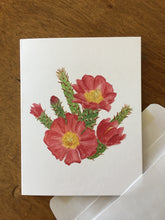 Load image into Gallery viewer, Staghorn cholla watercolor design by Brushes and Boots on an A2 greeting card