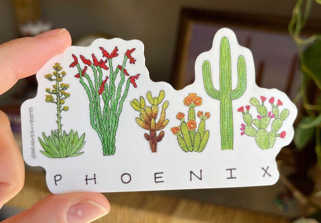 Phoenix Flora Vinyl Sticker