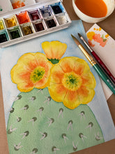 Load image into Gallery viewer, Watercolor Workshop: Cactus Blooms at Di Luna Candles + Goods - Saturday May 16, 10am-12pm