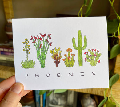 Phoenix Flora Greeting Card