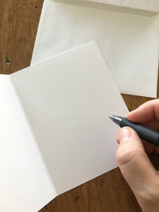 Image shows greeting card is blank inside so you can add your own message.