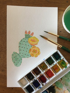 Prickly Pear Bloom Vinyl Sticker