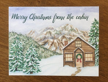 Load image into Gallery viewer, Christmas Cabin Greeting Card