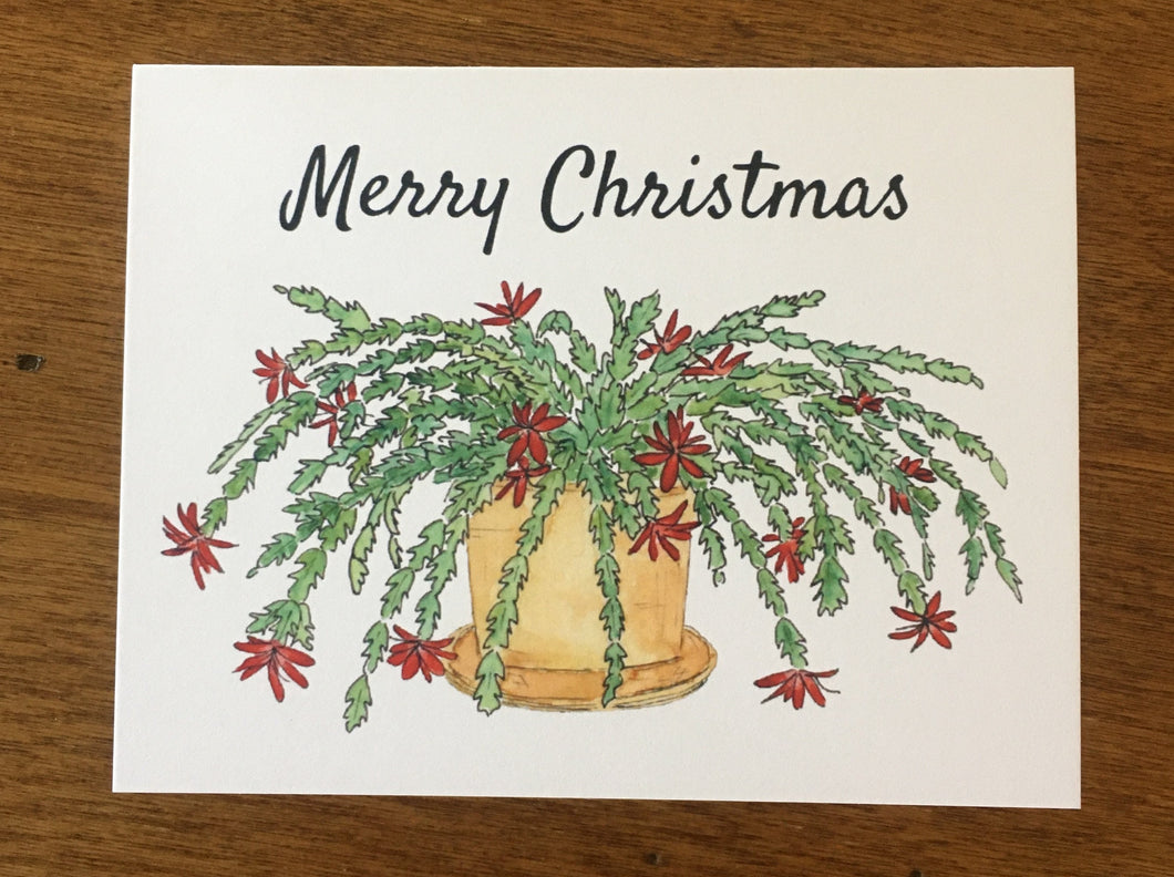 Merry Christmas Cactus Greeting Card