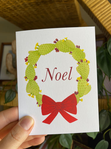 Prickly Pear Wreath Greeting Card