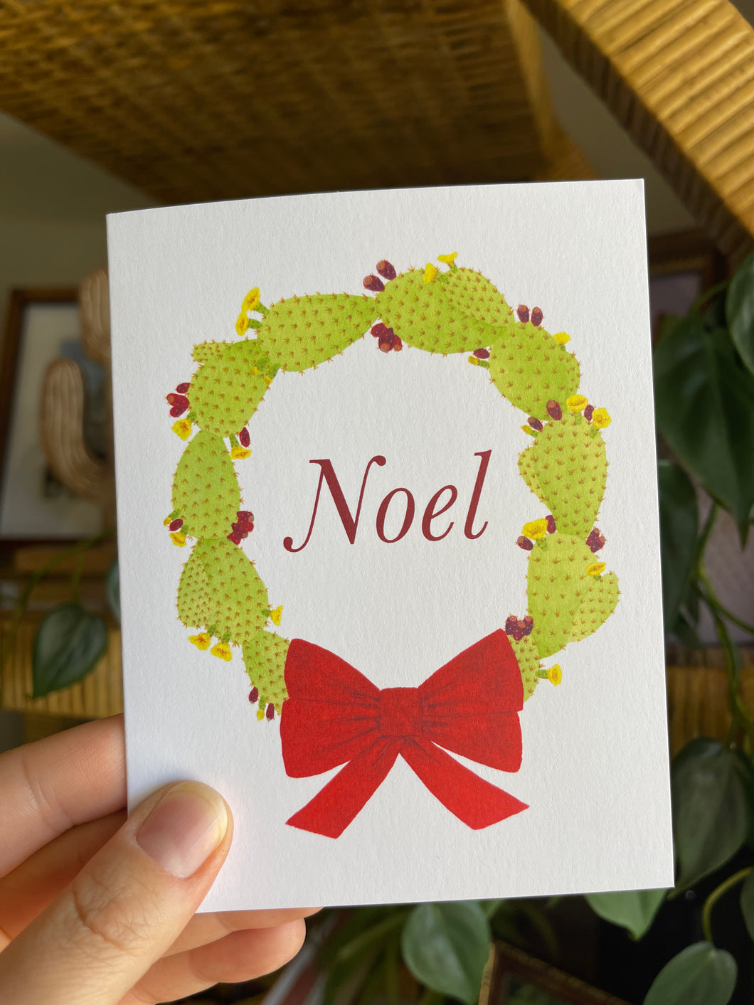 Prickly Pear Wreath Greeting Card
