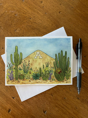 Sentinel Peak 'A' Mountain 5x7 Greeting Card