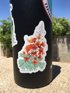 Red Bird of Paradise Vinyl Sticker