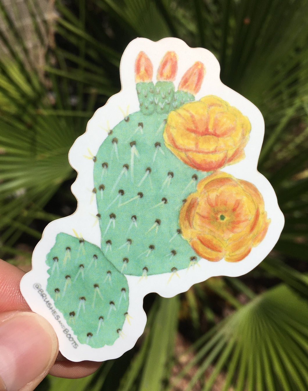 Prickly Pear Bloom Vinyl Sticker