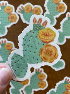 Prickly Pear Bloom Vinyl Sticker