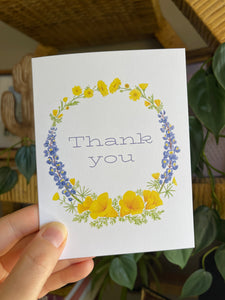 Wildflower Thank You Greeting Card